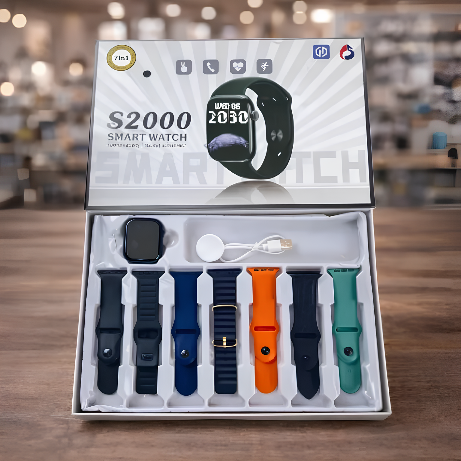 ساعت هوشمند مدل S2000 با قابلیت شارژ بی‌سیم