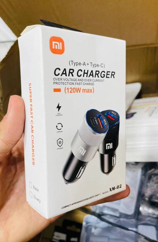 شارژر فندکی شیائومی (Mi) فست شارژ مدل XM-02 با بدنه فلزی