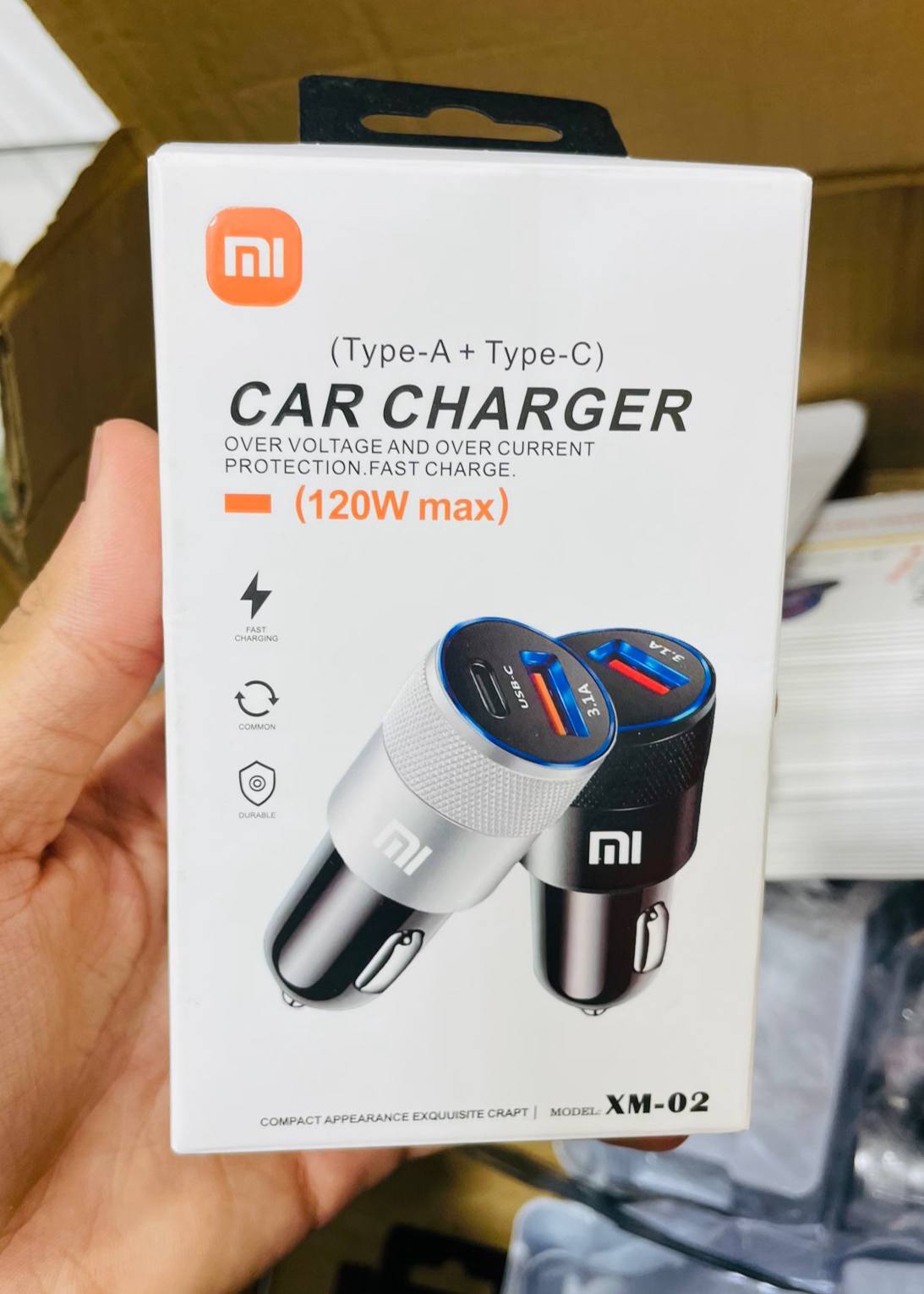 شارژر فندکی شیائومی (Mi) فست شارژ مدل XM-02 با بدنه فلزی