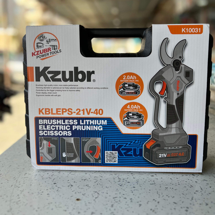 قیچی باغبانی شارژی براشلس زوبر (Kzubr) مدل KBLEPS-21V-40 - حرفهای و پرقدرت
