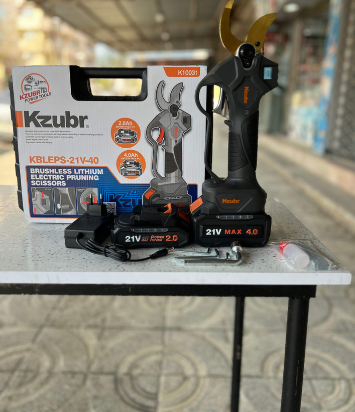 قیچی باغبانی شارژی براشلس زوبر (Kzubr) مدل KBLEPS-21V-40 - حرفهای و پرقدرت
