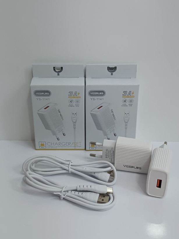 کلگی شارژر YESPLUS YS-1141 فست شارژ 3 آمپر به همراه کابل شارژ
