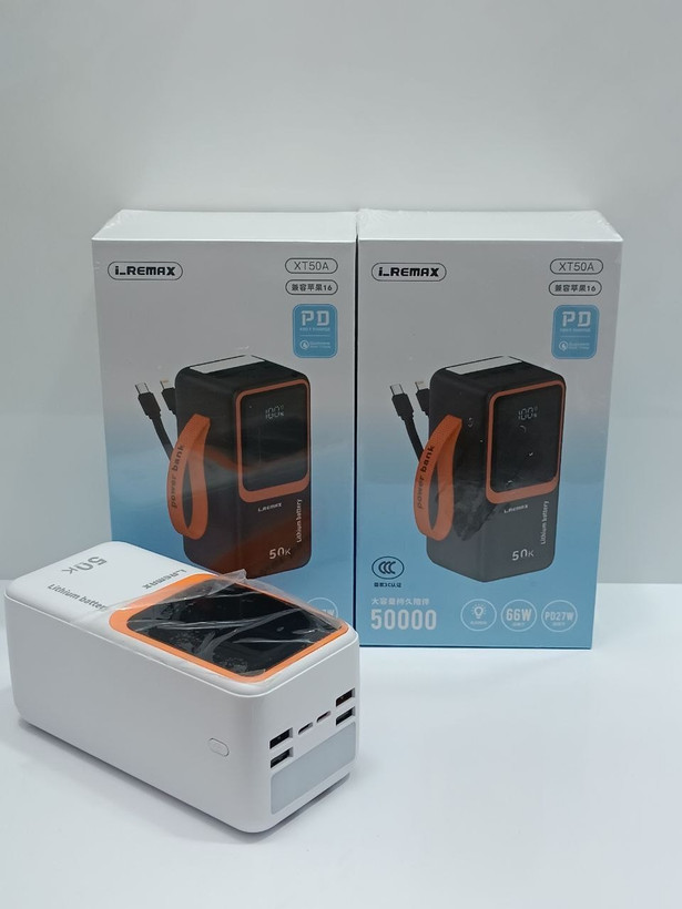 پاور بانک ریمکس مدل XT50A ظرفیت ۵۰ هزار