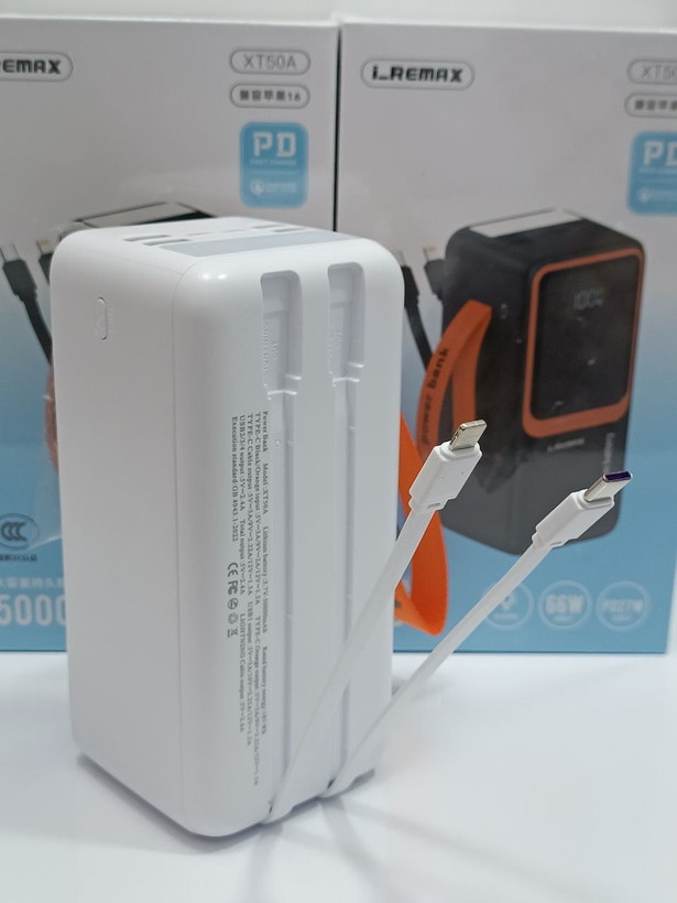 پاور بانک ریمکس مدل XT50A ظرفیت ۵۰ هزار