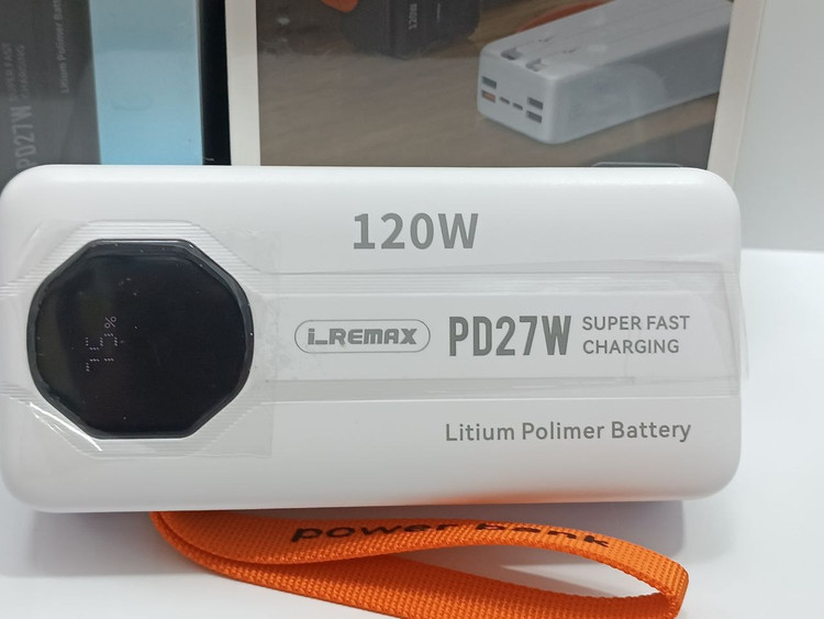 پاوربانک 30000 میلیآمپر ریمکس مدل RPP-4817 با شارژ سریع 120W و PD27W