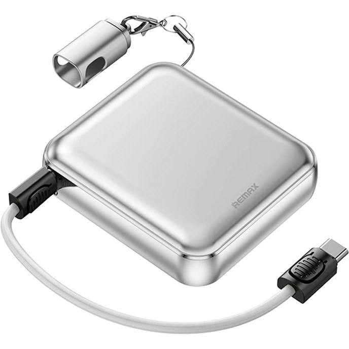 **پاوربانک 20000 میلیآمپر ریمکس مدل FC-07 مینی فست شارژ 22.5 وات با کابل تایپسی و بند حمل**